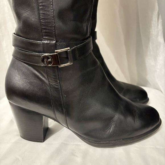 Giani Bini Women's Black Leather Rozario Memory Foam Dress Boots Size 10 - Picture 3 of 8
